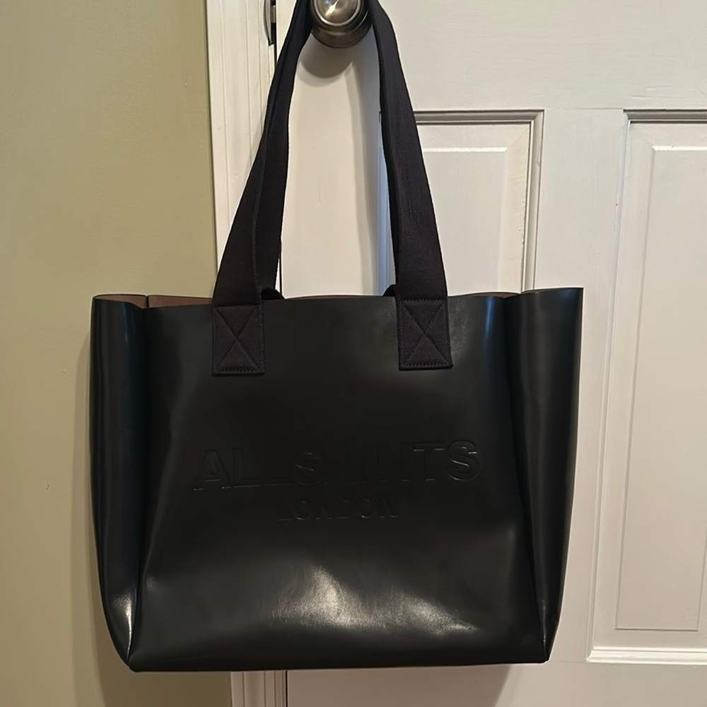 All Saints black tote